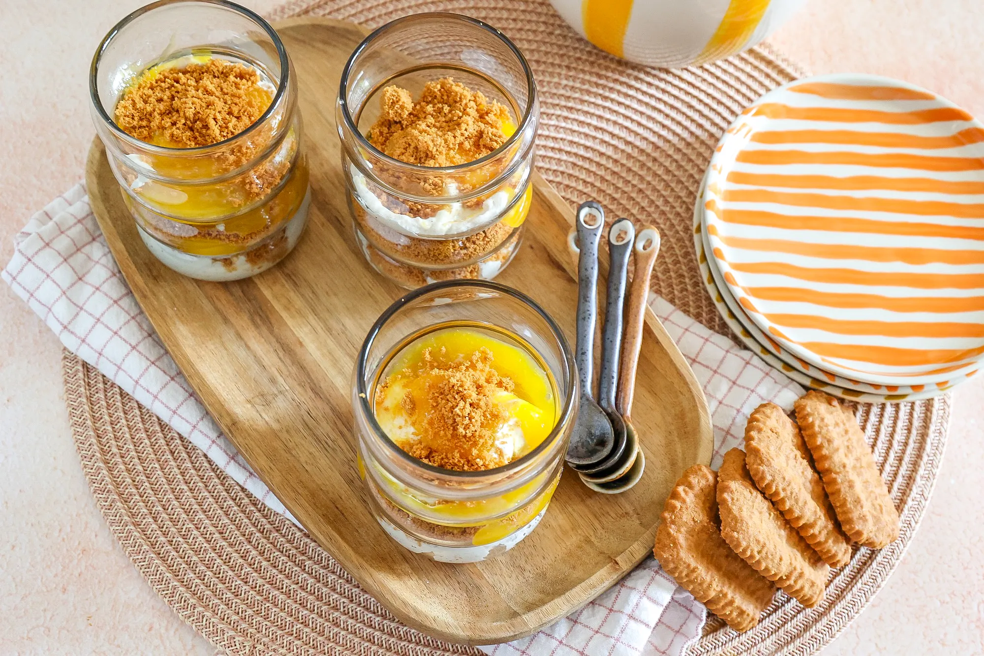 Mango toet in een glaasje